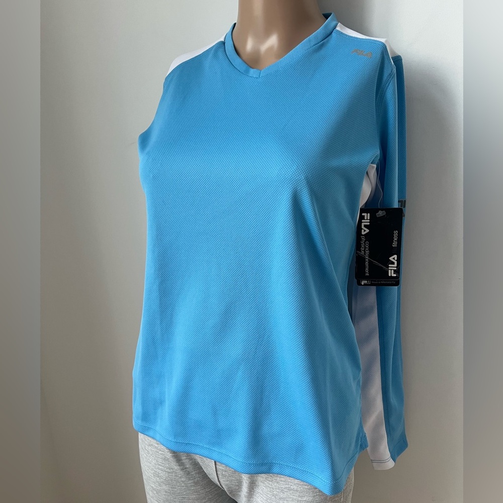 Fila Sky Blue Long Sleeve Sports Top